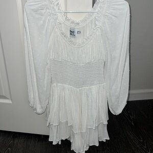 Princess Polly Love Galore Long Sleeve Romper White